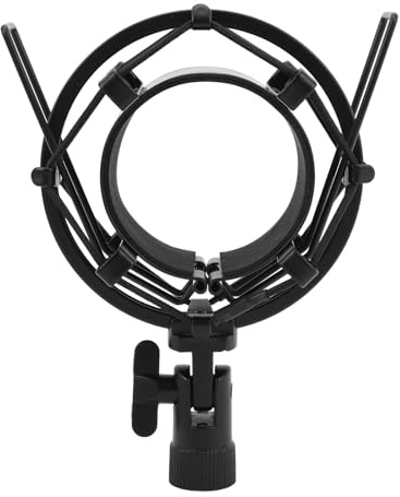 Mikrofonstötfäste, Universellt Stötfäste för Mikrofoner 55-60 Mm i Diameter, antivibrations- och Brushållare för Mikrofonhållare med Mjuk Pad