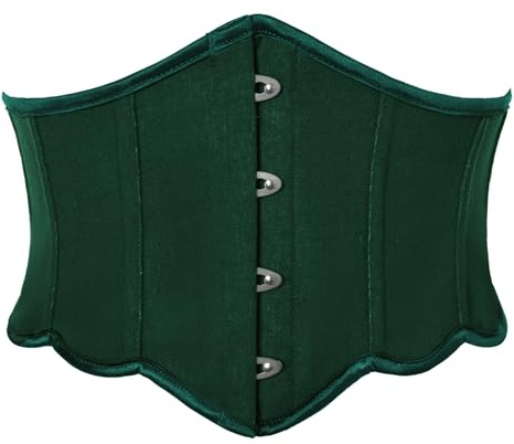 Women Corset Belt Renaissance Floral Underbust Corset Green 16