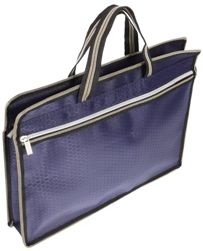 Hemobllo Sac À Documents En Tissu Oxford Avec Fermeture Éclair Pochette À Dossiers Portable Organisateur De Fichiers Léger Pour Bureau Étudiants Et Professionnels