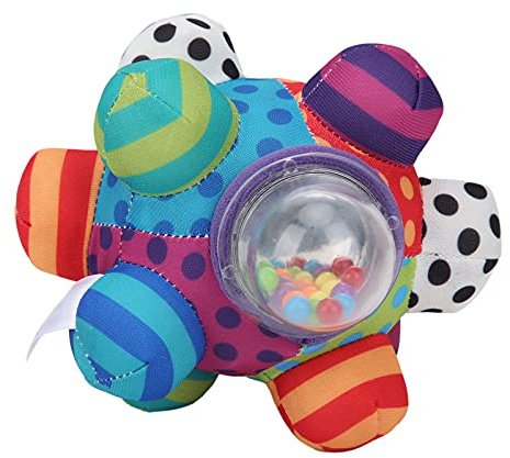 ACOGEDO Palla a Sonaglino per Bambini, Rilassante per lo Sviluppo dell'intelligenza, Campanello per Neonati, Giocattoli Educativi, Visuale Rotonda, Dopo il Bambino Tattile, Realizzato con Materiali