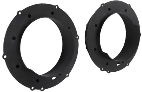 Cryfokt Anelli Distanziatori per Portiera Auto, Altoparlante Audio, Staffa di Montaggio di Ricambio per, Materiale ABS Nero, 2 Pezzi/set Adatti per Ritocchi Finali della Portiera Posteriore 408