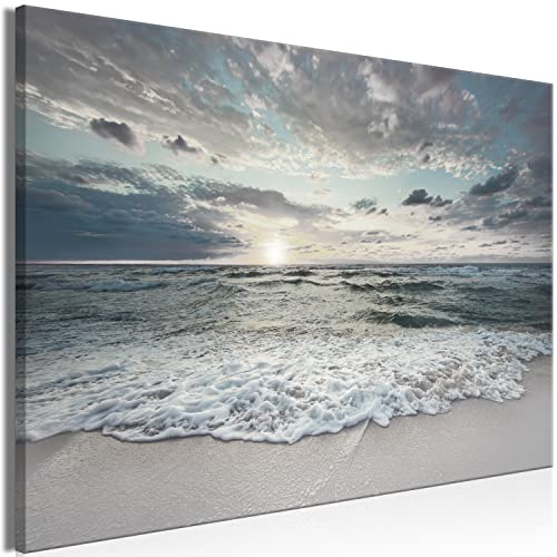 murando Cuadro Acústico Paisaje 120x80 cm espuma acústica absorbe el sonido aislamiento lienzo de 1 pieza Impresión Artística Decoración de Pared mar amanecer cielo nubes c-C-10019-b-a
