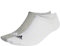 adidas Unisex Thin and Light No-Show Socks 3 Pairs, Medium Grey Heather / White / Black, 10.5-12.5