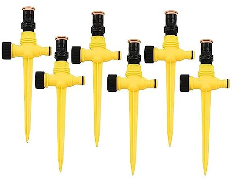 KALUROIL 6 PCS Arroseur de Jardin - Arrosage Automatique 360° - Pulvérisateur Irrigation Réglable pour Pelouses, Jardin, Cour - Résistant à la Corrosion - Haute Qualité