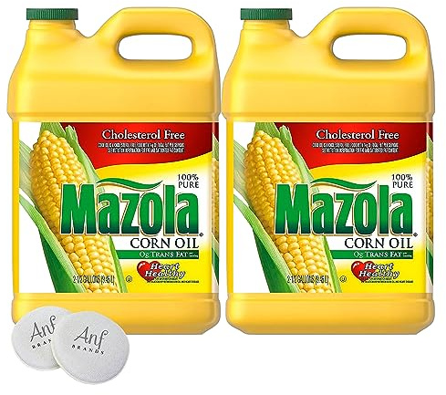 (2 Pack) - Mazola Corn Oil - 2.5 Gallons Each and ANF Brands Absorbent Pads