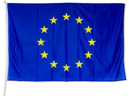 Bandiera Europa 70x100 cm - Tessuto Nautico Resistente e Colori Brillanti. Bandiera dell'Europa ideale per esterno e interno