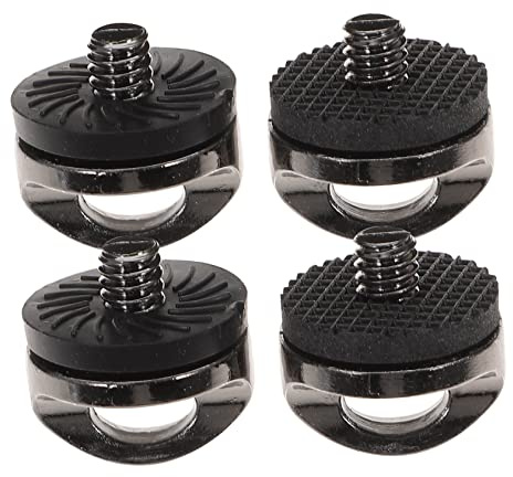 DIYEAH Vite Di Montaggio Per Tracolla Fotocamera 1/4, Set 4 Pezzi Metallico Rondella Protezione, Supporto Sgancio Rapido Per Fotografi e Appassionati Di Fotografia
