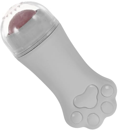 Hemobllo Roulette de Massage Visage en Abs Forme Patte de Chat, Légère et Résistante, Prise Confortable pour Soins du Visage et Beauté des Femmes