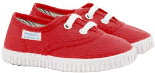 Zapatillas de Lona para Niños y Niñas, Angelitos mod.121, Calzado infantil Made in Spain, Garantia de Calidad. (34, Rojo)