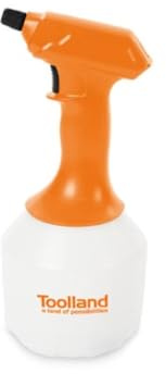 Toolland Pulvérisateur à Pression, électrique, Batterie Rechargeable, buse réglable, indicateur LED, 1 L, Blanc/Orange/Noir