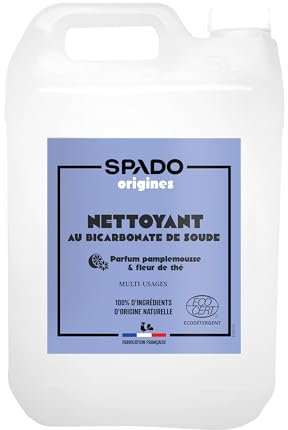 SPADO Origines - Nettoyant Multi-Usage Au Bicarbonate de Soude - Nettoie & Dégraisse - 100 % Ingrédients D'Origine Naturelle - Fabrication Française - Bidon 5 Litres