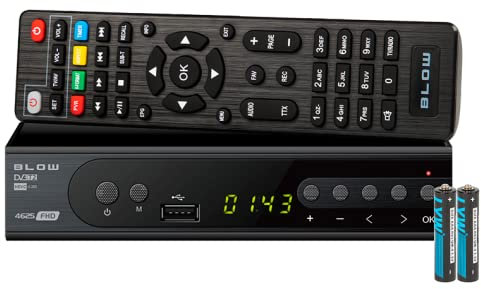 Blow 4625FHD H.265 Décodeur TV numérique terrestre Récepteur DVB-T2 avec télécommande EPG HDMI USB