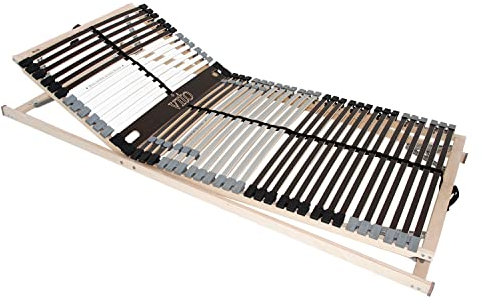 Möbel Jack Lattenrost Lattenrahmen Bettrost mit 7 Zonen | Kopf- und Fußteil verstellbar | Federholzrahmen | 42 elastische Federholzleisten | 100 x 200 cm