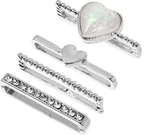 ULTECHNOVO Watch Band Decorative Ring Watch Band Charm for Silicone Strap Strap Accessories 4 Pcs Ornament for Daily Wear Easy to Install for Original and Custom Straps