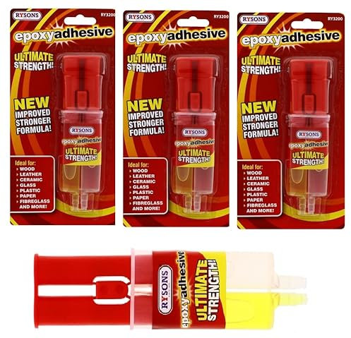 SKYTE® 3 Pack Epoxy Adhesive Glue Syringe 25ml Strong Fast Setting Glue Ideal as Ceramic Glue, Plastic Glue, Metal Glue, Jewellery Glue & Glass Glue For Bonding & Repairs New Formula Ultimate Strength