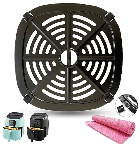 Chengziyue 2.6QT Air Fryer Crisper Tray for Dash Air Fryers, Upgraded Air Fryer Grill Pan, Air Fryer Grill Plate, Air Fryer Grate Insert Rack Grid for Dash Air fryer, Nonstick, Dishwasher safe