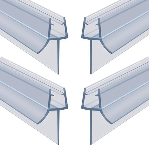 Duschraum flintronic Duschdichtungen für Duschtüren, Ersatz Dichtung 4-6mm Glastür, Duschtürdichtung Wasserabweiser mit Dichtlippe, Dichtung Duschwand Badewanne Duschkabine I Duschabdichtung Gerade