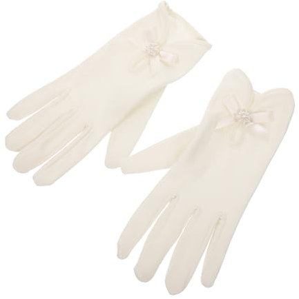 LIFKOME Elegante Damen-handschuhe Für Hochzeit Party Ball Aus Weichem Material Mit Schleife Lang Für Braut Und Gäste