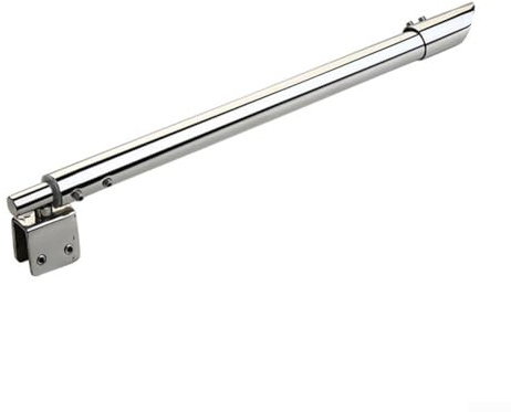 1 barra de soporte de puerta de vidrio, brazos de barra de soporte ajustables para mampara de ducha, poste de puerta de baño de acero inoxidable para panel de vidrio de 8 a 12 mm (1# (inclinado))