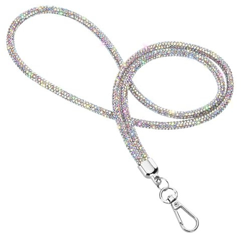 Soleebee Cadena para teléfono móvil universal para colgar, correa para teléfono móvil con brillantes brillantes, cadena para mujer, cordón para colgar compatible con cualquier smartphone, De color, M