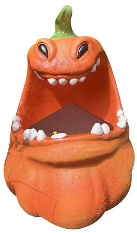 Stockage de collations à la citrouille, conteneurs de citrouille d'Halloween, Porte-bonbons à la citrouille en résine, Boîte de rangement de citrouille, étui de décoration, petits accessoires de Sculp