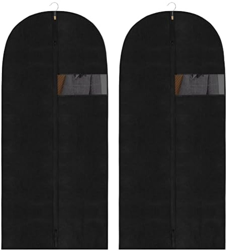 Vicloon 2 Stück Kleidersack, Anzug Schutzhülle, Staubdicht Kleidersäcke, Hochwertiger Anzug Transporttasche Atmungsaktive Anzugtasche für Anzug Jacken und Kleid Aufbewahrung Kleiderhülle (60 * 120cm)