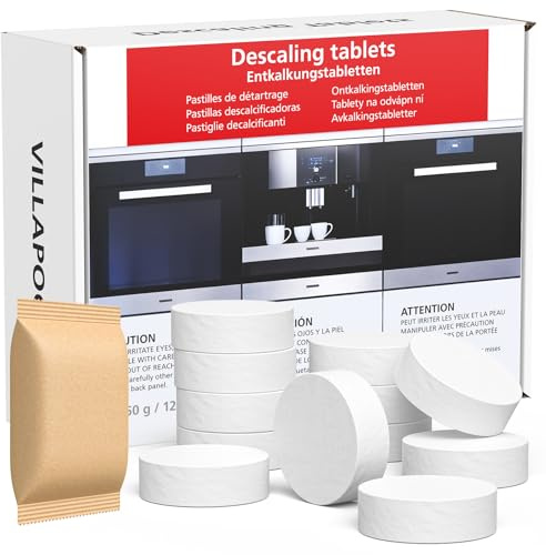 12 pastillas descalcificadoras compatibles con cafetera Miele, dispositivos, ingredientes seguros, fácil aplicación y durabilidad para vaporizador y horno #10178330
