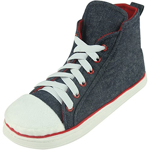Home Slipper Women's Warm Winter Plush Indoor House Outdoor Sneaker Slippers Boots, Navy, 7 UK