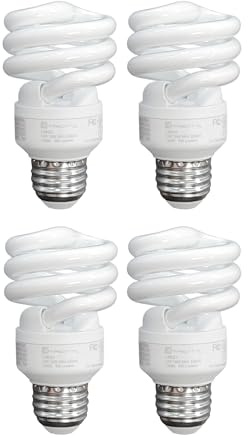 Xtricity Compact Fluorescent Light Bulbs T2 Spiral, E26 Base, 23W (100W Equivalent), 5000k Daylight, 1520 Lumens, CFL, 120V - UL Listed, (4 Pack)