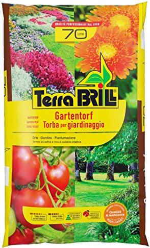 TORBA PER GIARDINAGGIO BIOLOGICA BRILL IN CONFEZIONE DA 70 LT