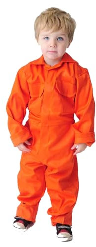 Road Master Child Kids Children Boys Girls Boiler Suit Overalls Coverall Boiler Suit (1-2 Years (20), Orange)