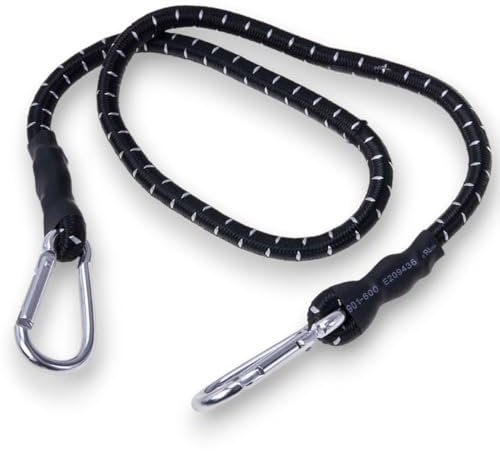 2 Stück Spannseil Expander mit Karabiner Spanngummis 80 cm Gepäckspanner stabile Karabinerhaken Spanngurt Gepäckgummi von all-around24 (2 x 80cm)