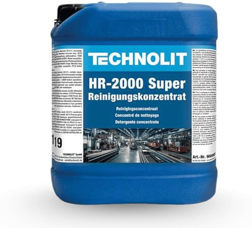 TECHNOLIT HR-2000 Super Reinigungskonzentrat 5 Liter | Kraftvoller Industriereiniger gegen Fett, Öl & organische Verschmutzungen | Materialschonend
