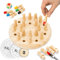 Toyfel Memory Schach ø18 cm Magnus Gedächtnisspiel aus Holz & Stoffbeutel Montessori Denkspiel für Erwachsene & Kinder Fördert Motorik & Logik Memory Spiel Robustes Gedächtnis Schach Outdoor Spiel