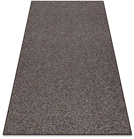 Einfarbiger empfindlich Teppich SUPERSTAR 310 für Zimmer, Wohnzimmer, Schlafzimmer, Teppichboden Auslegware, Verschiedene Größen, beige-braun 350x400 cm