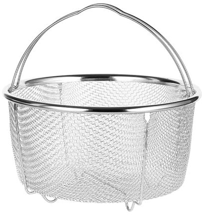 Cyrank Dampfkorb Edelstahl, Dampfgarer Einsatz, Mesh-Dampfkorb, Dünsteinsatz, Dampfeinsatz für Topf, Siebkorb Und Einsatz von Schnellkochtöpfen Und Töpfen Zum Waschen von Bratdampf(20cm)