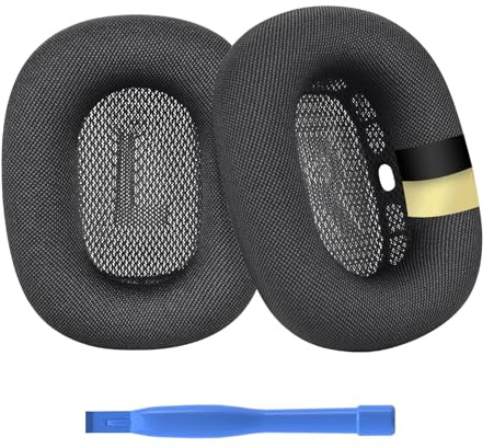 Cuscinetti Auricolari di Ricambio per AirPods Max Cuffie di MMOBIEL - Premium - Memory Foam e Mesh Fabric Cuscinetti Cuffie con Strato di Silicone - Padiglioni – Grigio