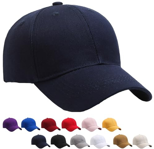 YOUYIKE Baseball Unisex Adulto, One Size 100% Cotone, Regolabile Cappellino da Baseball, Cappellino Uomo con Visiera, Cotone Hip Hop cap, per Donna Uomo, Pesca, Tennis, Corsa