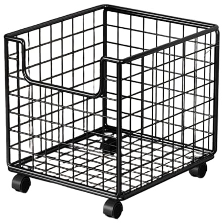 YRTUOP Köksförvaringskorg, metall rullvagn med hjul bärbar frukt grönsakskorgar förvaring vagn matorganiserare för vardagsrum badrum kontor, 28 x 44 x 40 cm