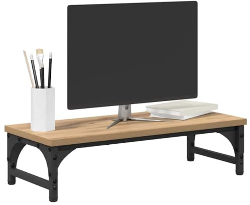 vidaXL Monitorställ Artisan-ek 55 x 23 x 14 cm Konstruerat trä