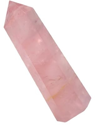 Adorno de Mesa de Piedra Rosa Natural Hexagonal para Hogar