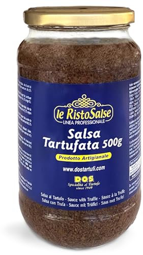 Sauce à la truffe professionnelle 500 g | Truffe d'été artisanale d'Ombrie | Sans gluten | Pour pâtes, viandes, pizzas | Sauce à la truffe | D.O.S. Tartufi