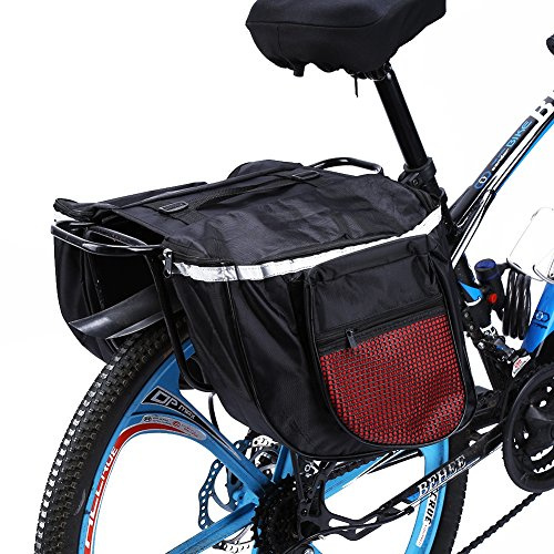 Estink Borsa Posteriore per Bicicletta Impermeabile Pieghevole 25 L, Colore Rosso