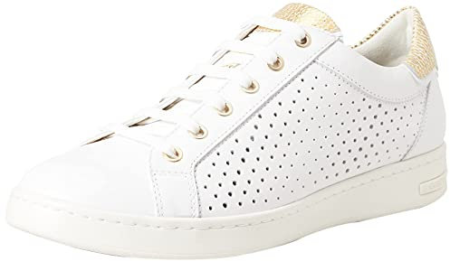 Geox Damen D Jaysen B Sneakers, White Gold, 38 EU
