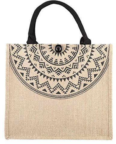 CHICIRIS Handtasche, Jutetasche Einkaufstasche, Jutetasche Shopper, für Familienliebhaber Mutter Freund zum Einkaufen, Picknick, Geschenk, Reisen, Strand (L-Large)