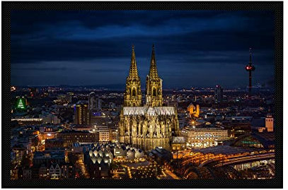 VERO HOME 16313 Fußmatte | Motiv Orte Köln | Für Ihren Eingangs-Bereich | Maße: 60 x 40 cm