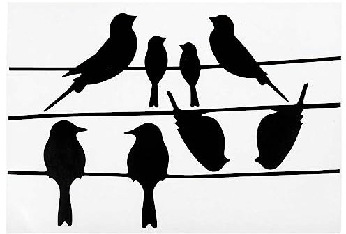 SIDCO Vogelschutz Aufkleber Fenster Vogelsilhouetten Fensterbild Fensteraufkleber