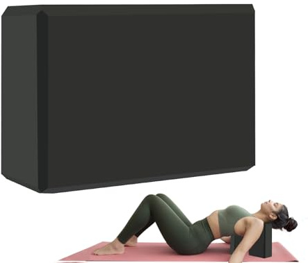 MBKHFLL Yoga Block - Supportive Latex-Free Eva Foam - Soft Non-Slip Surface with Beveled Edges for Yoga, Pilates, Meditation - Yoga Accessories for Stability, Balance, Deepen Stretches (black)