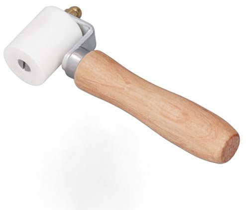 Rodillo de Costura de PTFE, Rodillo de Presión Manual de Costura Resistente a Altas Temperaturas de 40 Mm a 280 °C con Rodamiento Doble, Rodillo de PTFE de Alto Calor para