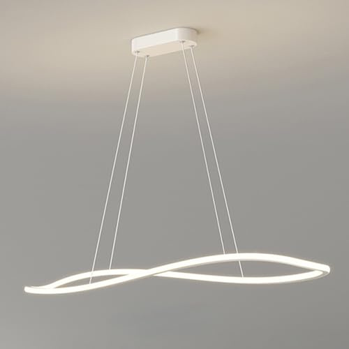 Elksdut Lámpara Colgante Moderna Mini Lámparas LED Lámpara De Techo De Arco Luz De Isla De Cocina Contemporánea Lámpara Colgante De Altura Ajustable para Comedor Restaurante, 80W